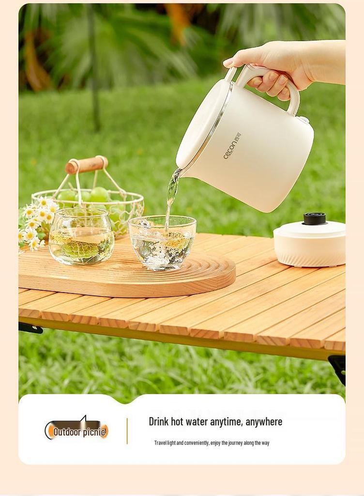 Xi Ke Portable Folding Electric Kettle - Stainless Steel Travel Hot Water Kettle for Business Trips & Dorms