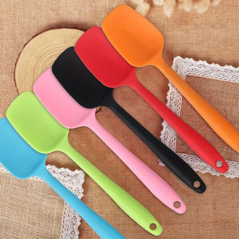2pcs Silicone Spatula Scraper, Mini Silicone Spatula, Jam Spatula, High Temperature Resistant Cream Spatula, Stirring and Baking Tool