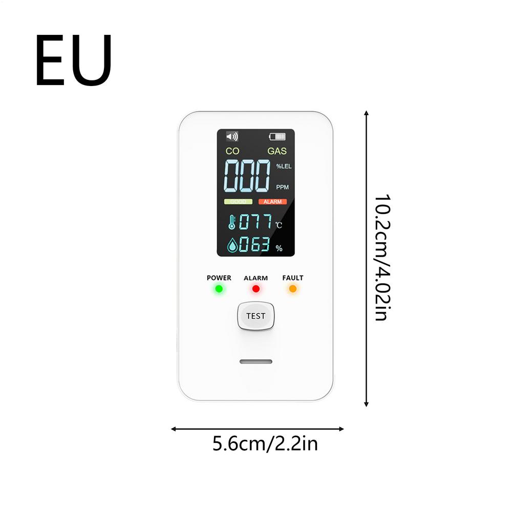 4 in 1 Carbon Monoxide & Natural Gas Detector Plug in Digital Alarm Monitor High Sensitivity Safety Detectors for Home