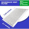 [2 Pack] OEM Microwave Filter Replacement 7.64" x 5.12" Fit for GE WB06X10309 WB06X10359, Microwave Vent Filter, Microwave Grease Filter, Filters