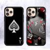 Poker Pattern Game Phone Case For IPhone 16 Pro Max 15 14 Plus 14 13 12 11 17 PC+TPU Cases Back Cover