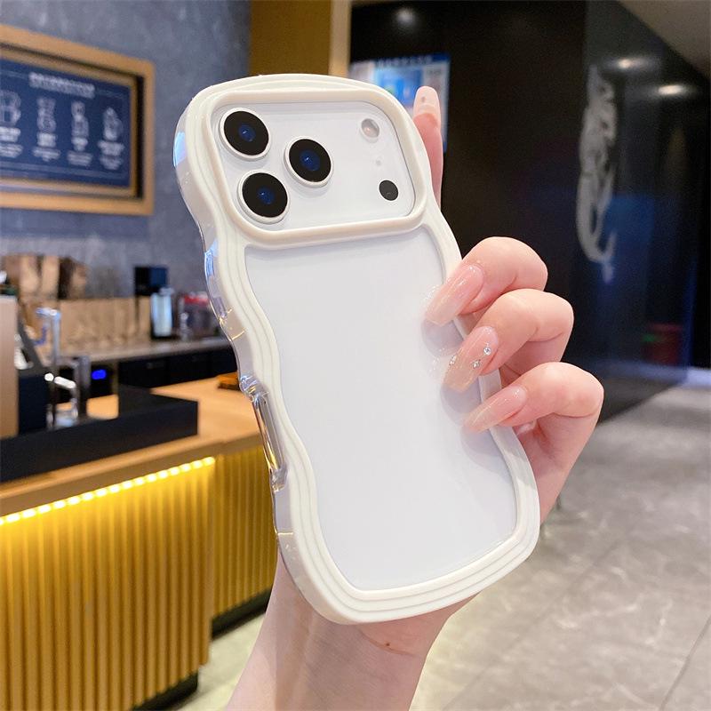 Capa de Celular Transparente Dois em Um para iPhone 13 a 16 Pro Max