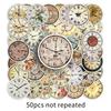 50 sheets nostalgic clocks-805