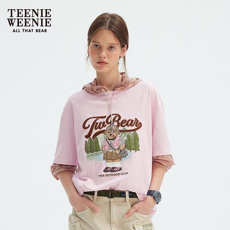 Teenie Weenie Women's Embroidered Bear T-Shirt
