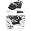 1/24 Bentley Continental GT3 Hög Simulering Gjuten Metalllegering Modellbil Ljud Ljus Dra Tillbaka Samling Leksak för Barn F501