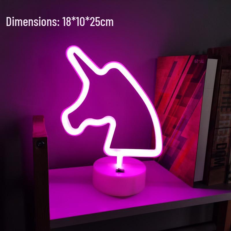 Luz de Mesa LED Neon para E-Sports e Decoração de Quarto