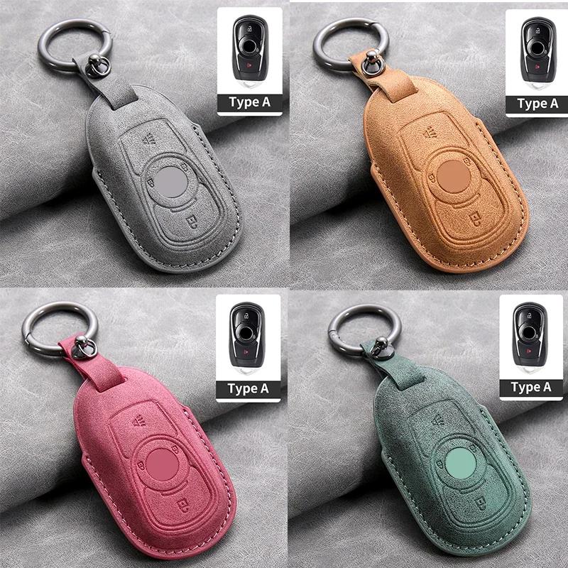 Leather Car Key Case Cover Holder Keychain Shell for Buick Verano Envision Avenir Lacrosse Regal Encore Excelle Enclave Anthem