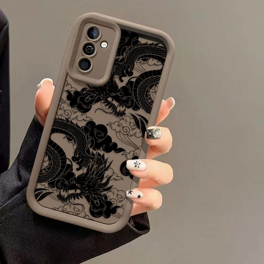 Fashion Dragon Pattern Phone Case For Samsung Galaxy S26 S25 S24 S23 S22 S21 FE S20 ULTRA PLUS TPU Case Shockproof Cover Shell