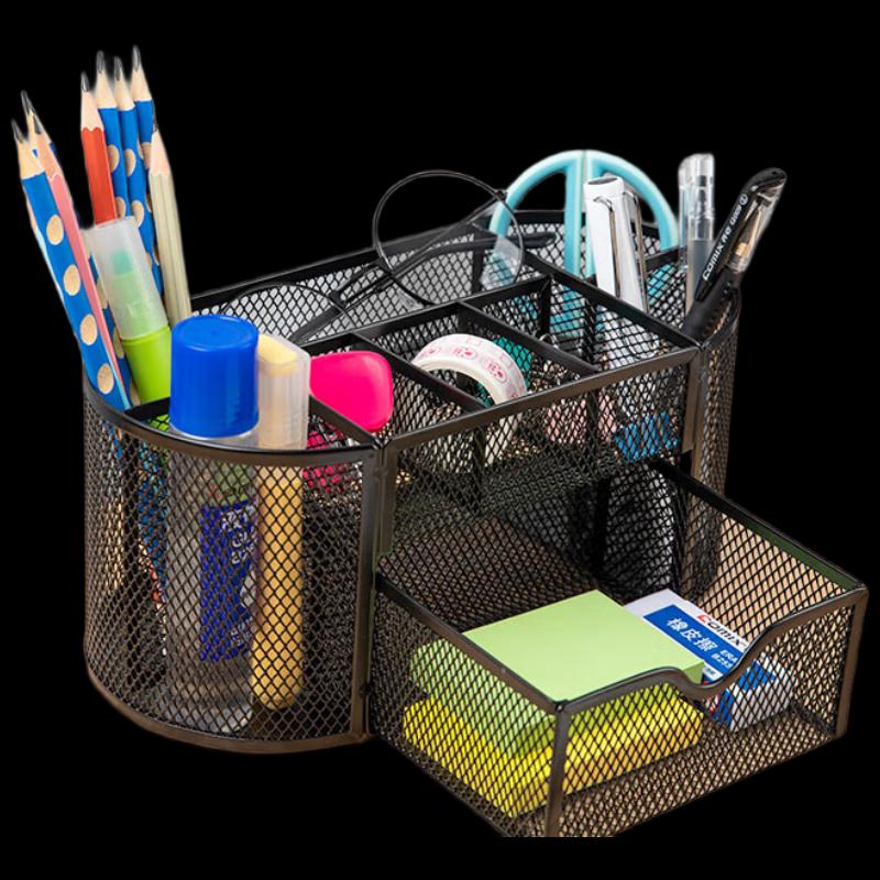 Qixin Metal Mesh 9-Compartment Desk Organizer
