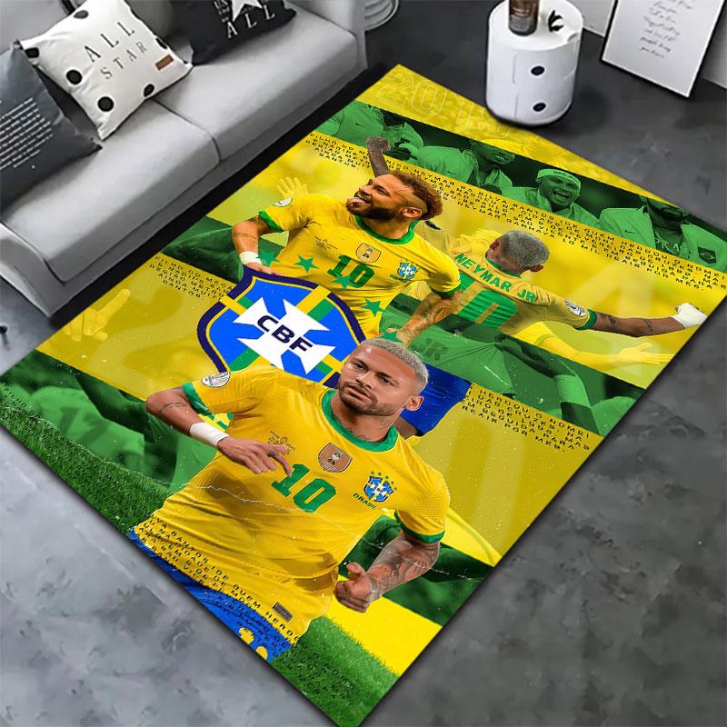 Neymar Jr Carpet Rug for Living Room Bedroom Home Sofa Decoration,Kids play Non-slip Floor Mat