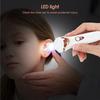 Elektryczna miarka do uszu, akumulatorowe narzędzie do czyszczenia uszu LED, cichy, bezpieczny, niski poziom hałasu, przenośny środek do czyszczenia uszu dla dzieci i dorosłych