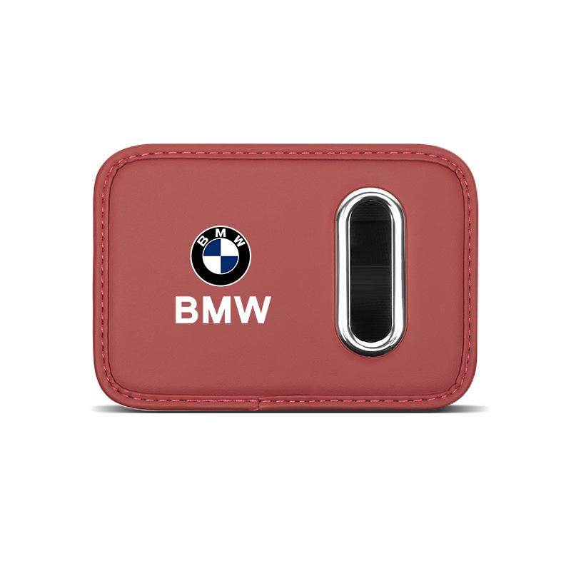 Car Door Organizer Hanging NFGJS4 N Leather Tissue Storage Holder Accessories For BMW E90 G80 M3 G30 M5 F82 F83 F20 F21 G42 F95 F96 G06 G
