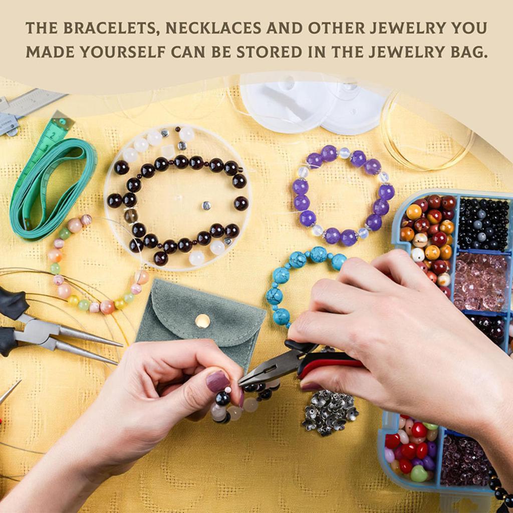 1pc Jewelery Pouch Packaging Bag Soft Velvet Gift Bracelet Necklace Earrings Rings Storage Button Velvet Bag Jewelry Organizer