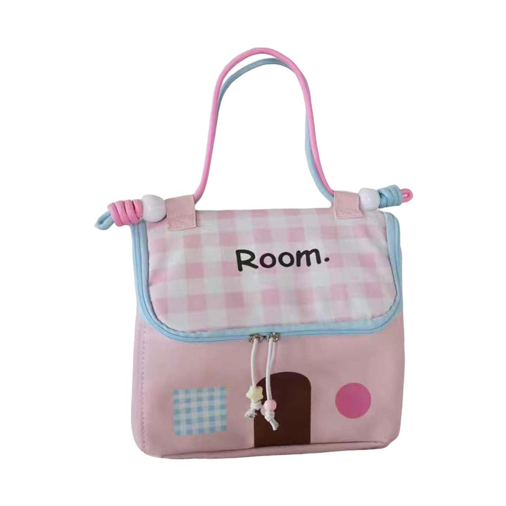 Dopamine Style Waterproof Makeup Bag Large Capacity Multi Compartment Travel Cosmetic Organizer for Women and Students