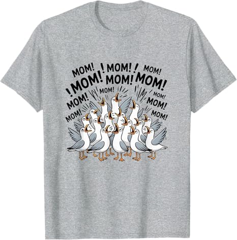 2026 New Fashion Mothers Day Novelty TShirt Gift Funny Bird Mom Seagull Funny Mama Seagulls Ocean Graphic Aesthetic Clothes