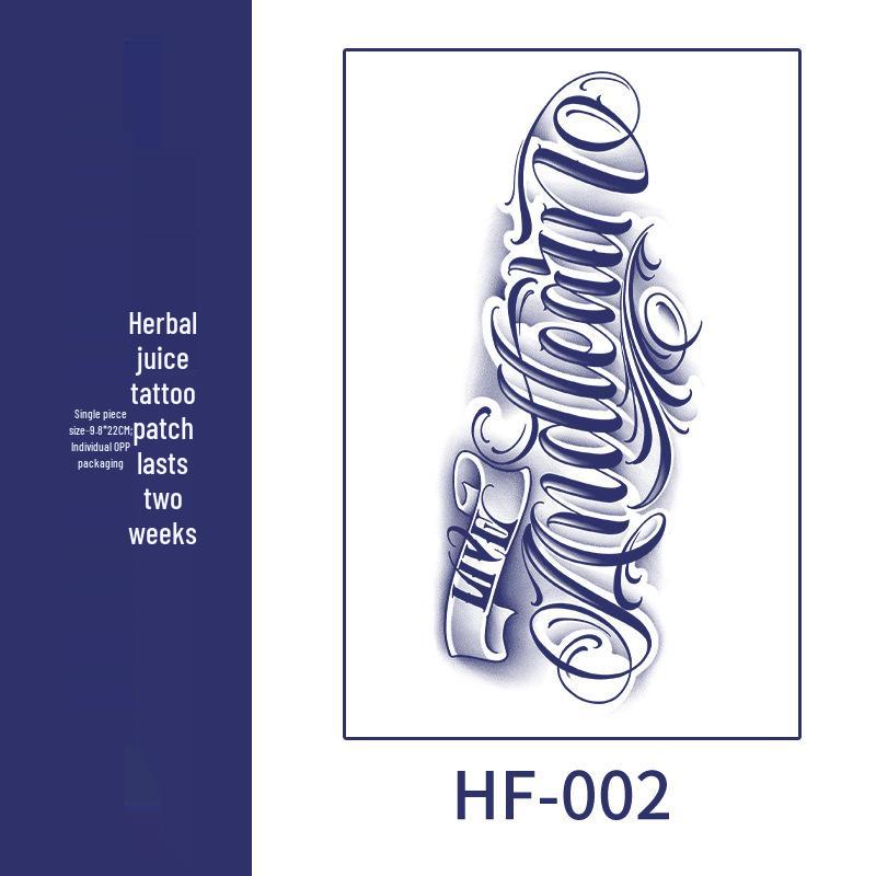 Waterproof Long-lasting European-American Herbal Arm Tattoo Sticker for Men