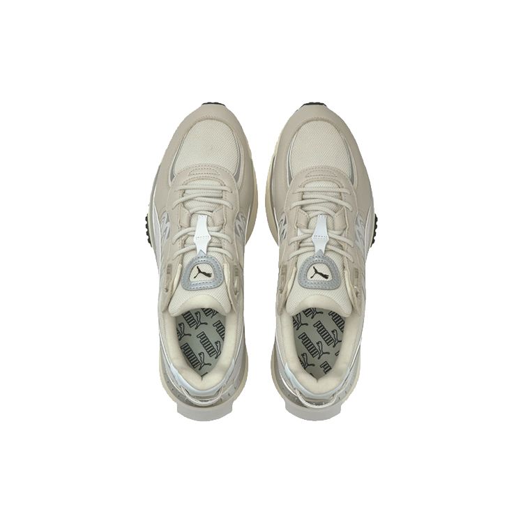 PUMA Wild Rider Low Top Ivory Gray Silver White Unisex 381596-01