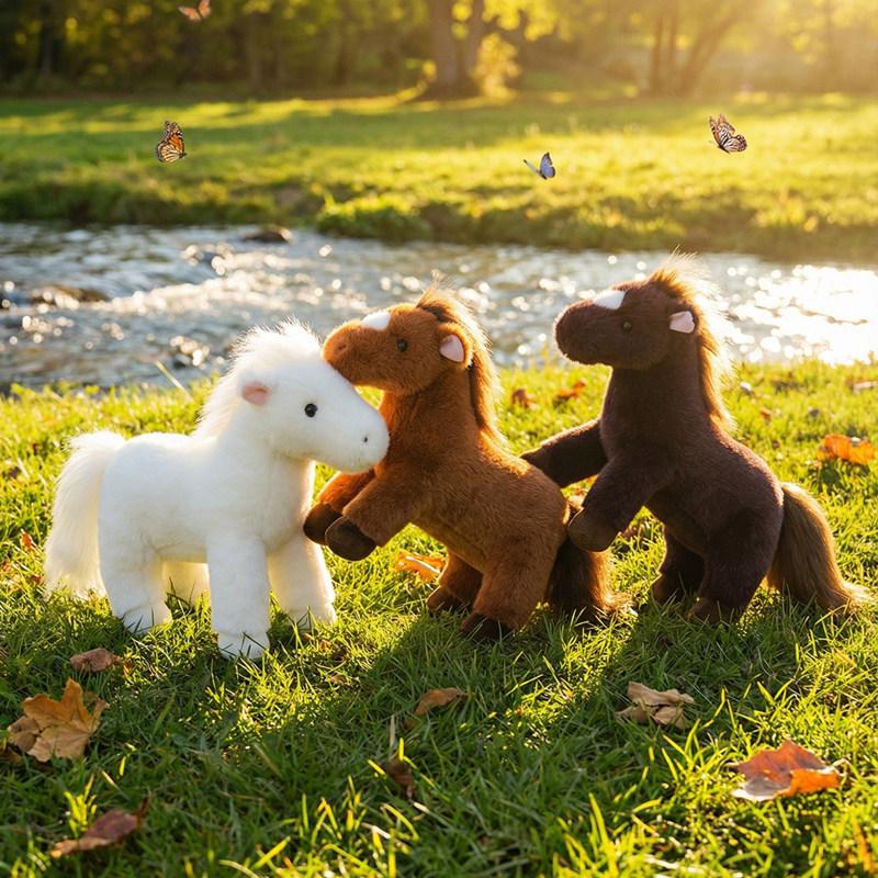 New Product: Wind-facing Pony, Qianlima (a Legendary Horse In Chinese Mythology) Standing And Lying Posture, Zodiac Horse Mascot, Plush Toy Figurine