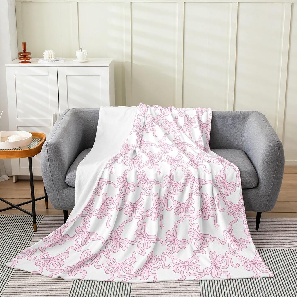Contemporary Swirl Ring Line Art Pattern Comfortable Fleece Blanket Fit Living Room Bed Office All-match Simple Household Decor