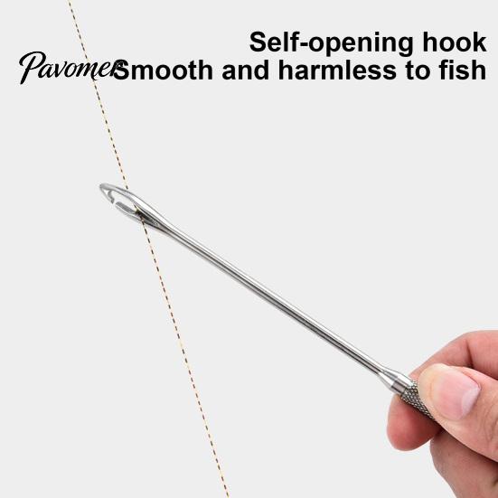 Wild Fishing Accessories Hook Remover, 7.5 Inch Stainless Steel Extractor Tool Sea Gear with Anti-slip Grip, Quick Unhooking for Saltwater Anglers