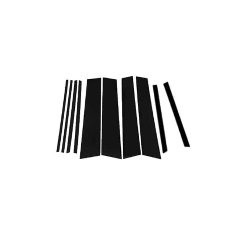 

10 шт. Накладка на окно автомобиля для Mercedes-Benz R W251 V251 350 2006~2013 BC Наклейки на стойку двери Черные наклейки Аксессуары чёрный