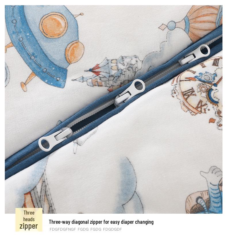 Detachable Washable Toddler Sleeping Bag - Autumn/Winter Down Cotton, Anti-Kick, Anti-Startle, Thickened Quilted Design