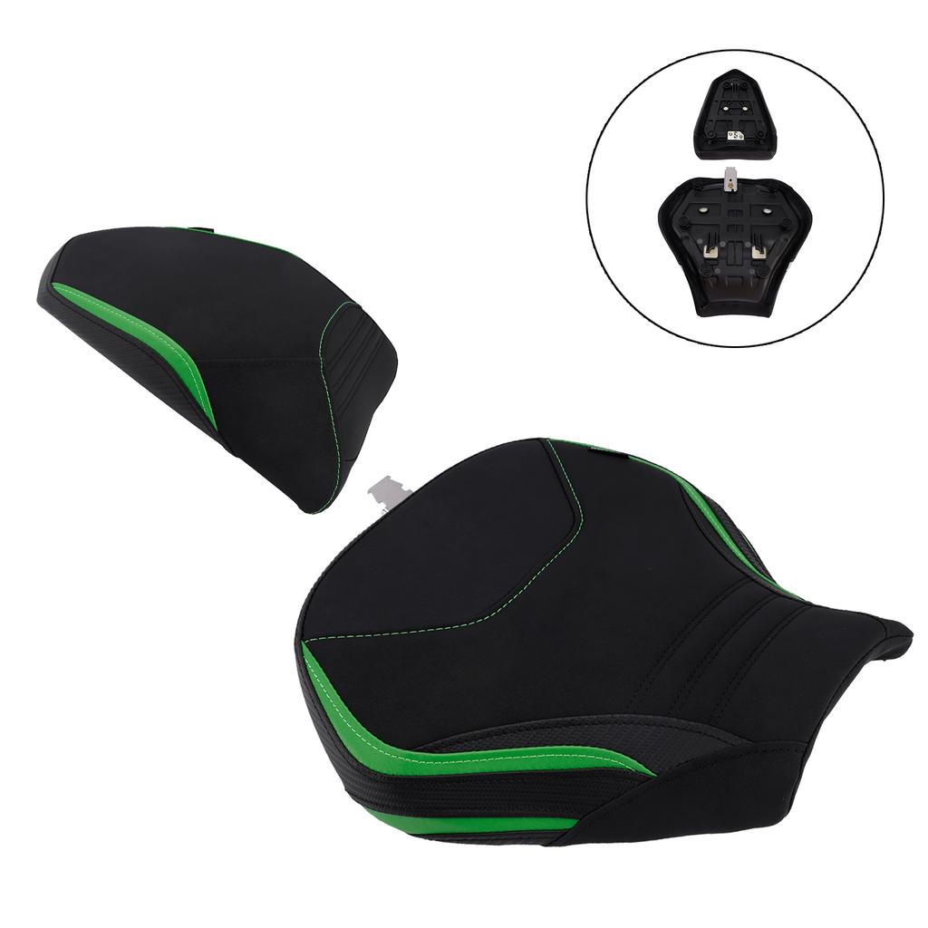 Front&Rear Raider Passenger Cushion Kit Green1 For Kawasaki Ninja H2 Sx 22-25