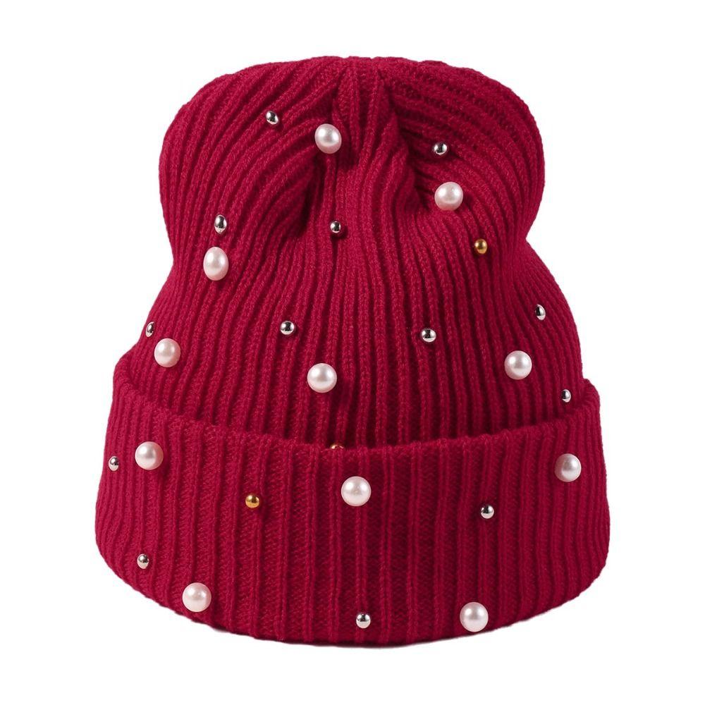 Brimless Style Winter Knit Hat Knitted Texture Brimless Skull Cap Knitted Beanie Hat  Women and Men