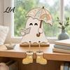 Autumn Atmosphere Home Accessories Wooden Harvest Festival Ghost Ornament for Desktop Decoration, Cute Small Holiday Gifts Friends Halloween Tabletop