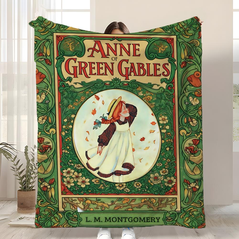 

Anne of Green Gables Throw Kid-Friendly Flannel Throw Blanket Soft Warm Anti-Static Washable All Season 75x90cm
