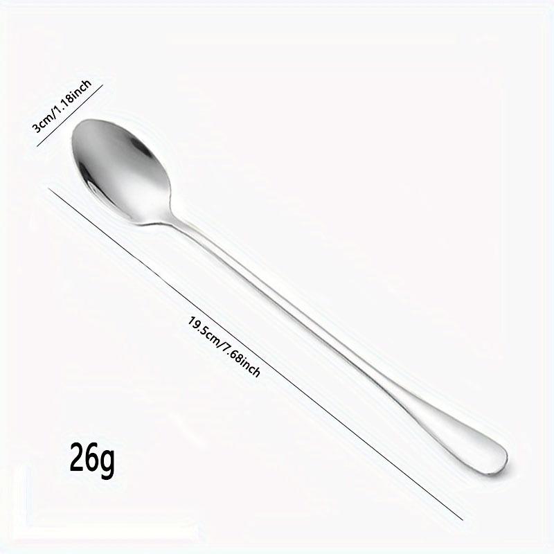 Нержавеющая сталь 1010 Совок для льда и ложка с длинной ручкой для кофе, десерта и мороженого