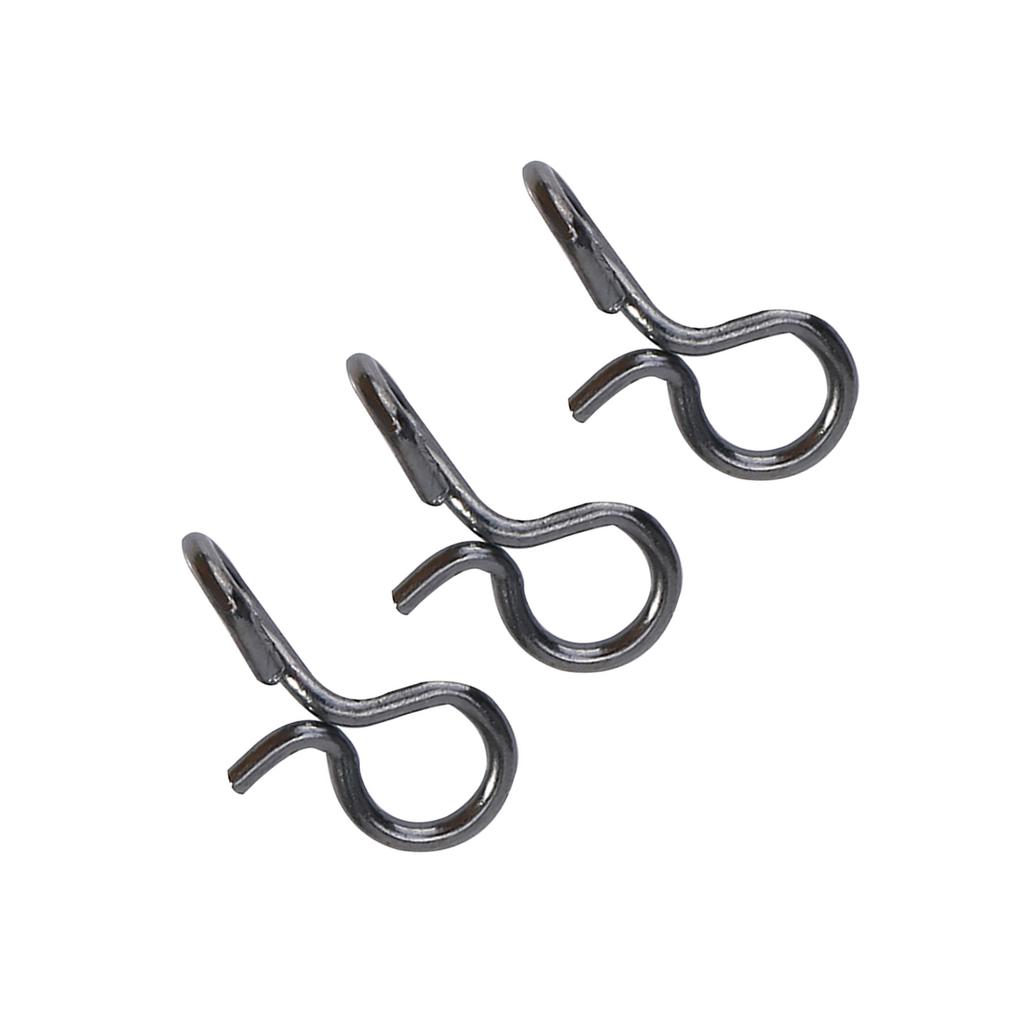Black Stainless Steel Fly Hook Lure Snap Convenient Change Fishing Snaps (S)