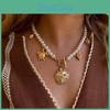 Summer Shell Turtle Necklace For Women With Geometric Design And Layered Style