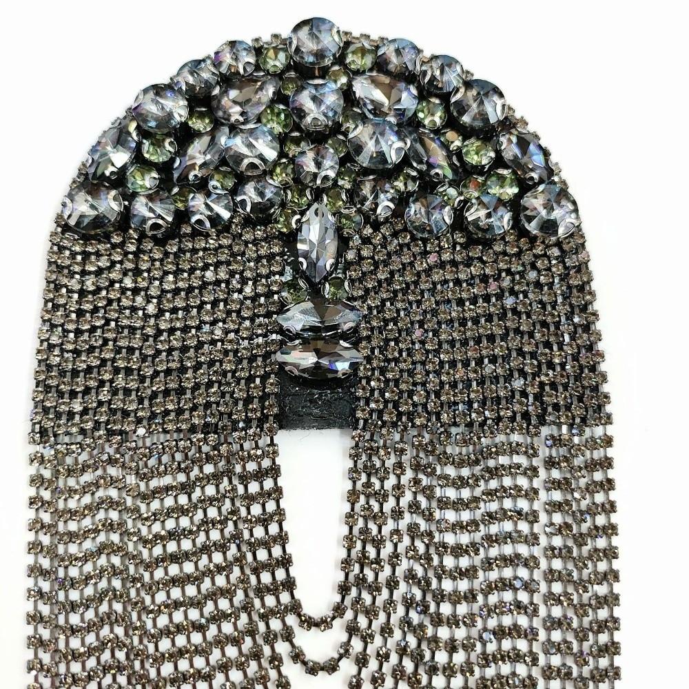 1 Stück Neue Perlenverzierung Diamant-Quaste Schulterklappen Abnehmbare Strass-Schulterbrosche Funkelnde Brosche Schulterklappe