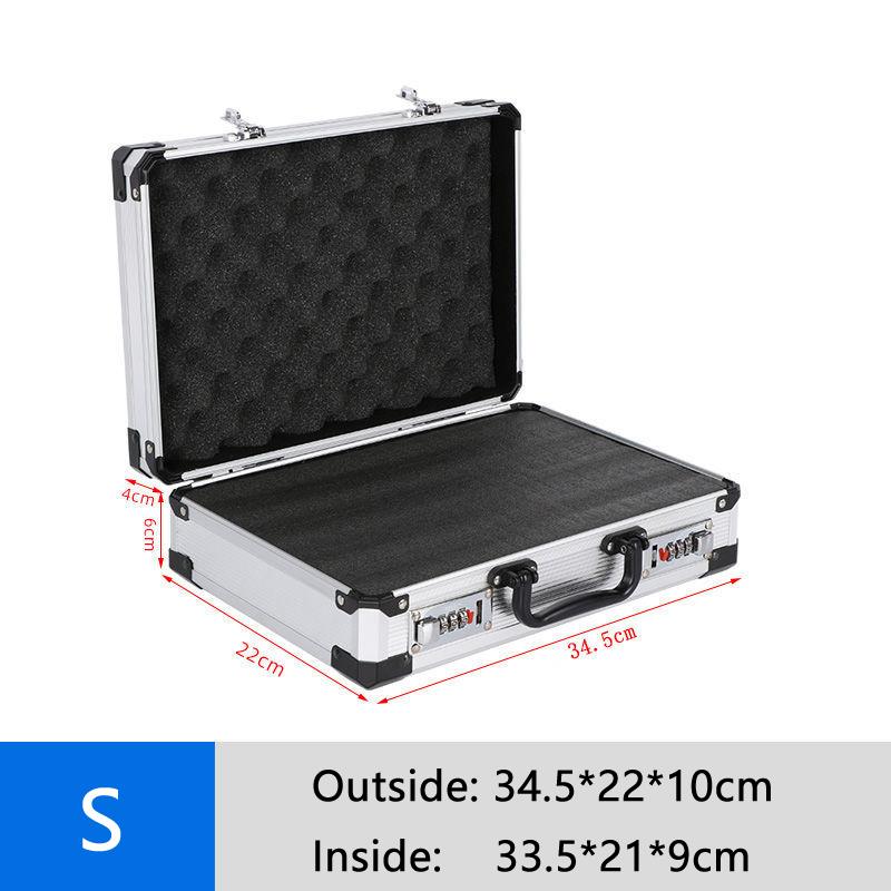 Cheap Portable Aluminum Alloy Toolbox Password Box Safe Document ...