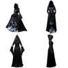 Halloween Hexenkleid Mit Kapuze Cosplay Kostüm Für Damen Aus Polyesterstoff Für Bühnenauftritte