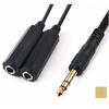 Sound Wave [Limited Edition] LINK Master 6.35mm Splitter Cable, Gold-Plated, Male to Female, for Microphones, Earphones, and Headsets, Premium Two-Way