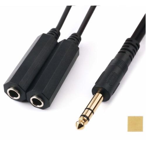 Sound Wave [Limited Edition] LINK Master 6.35mm Splitter Cable, Gold-Plated, Male to Female, for Microphones, Earphones, and Headsets, Premium Two-Way