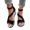 Plus-size wedge sandals for women, new summer style, European and American style, high-top strappy sandals for women