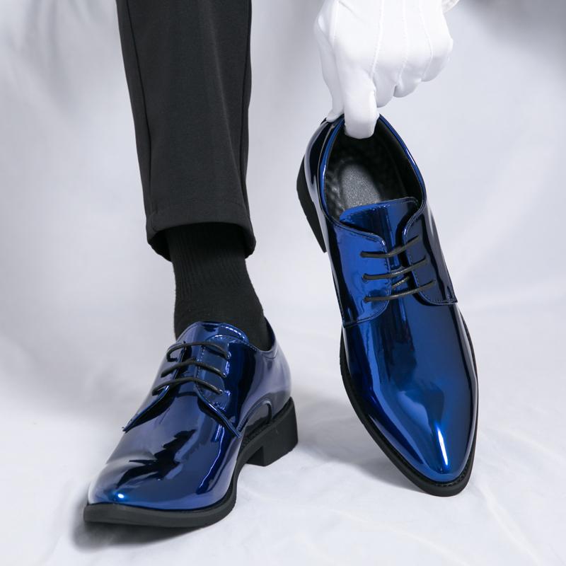 New Men Business Formal Shoes Casual Lace-up Business Office Fashion Leather Shoes Designer Banquet Leather Shoes Men Size 38-46