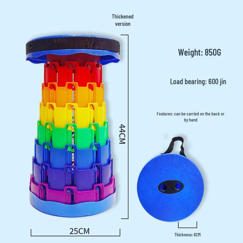 Adjustable Telescopic Portable Folding Stool for Outdoor Travel & Camping