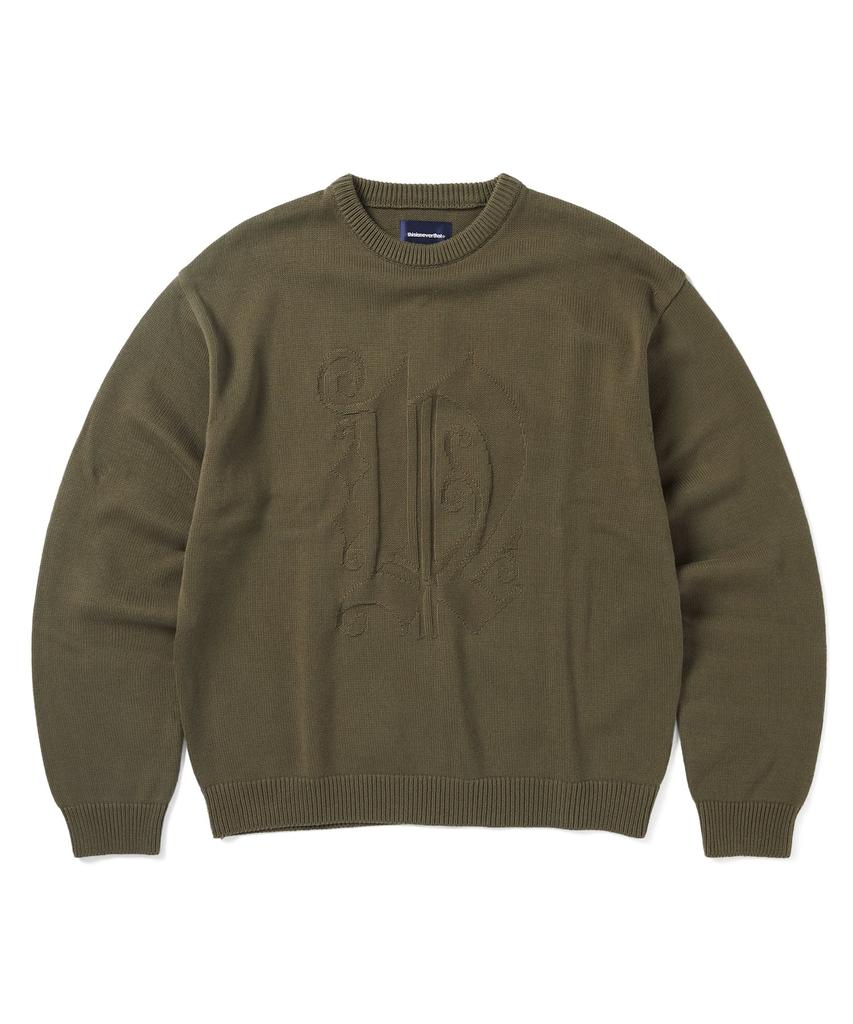 THISISNEVERTHAT Fortuna N-Logo Sweater Olive