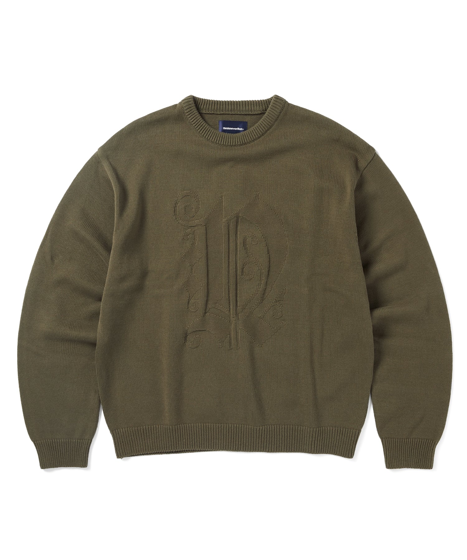 This Is Never That Fortuna N-Logo Sweater Olive L