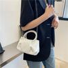 Women Crossbody Bag Soft Leather Solid Minimalist Female Single Shoulder Bags Fashion Pleated High Quality Messenger Bag