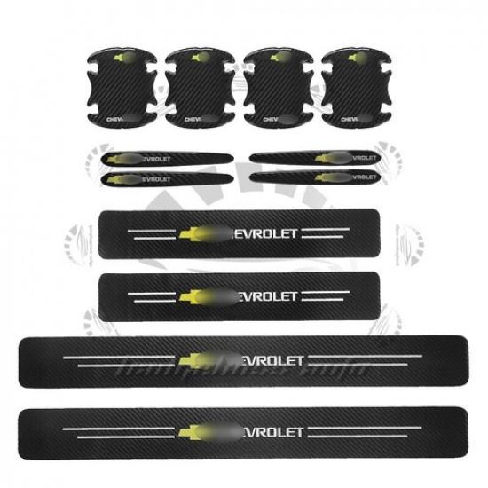 Car Door Handle Cup Plate Sill Scuff Cover Stickers For Tahoe Suburban Silverado