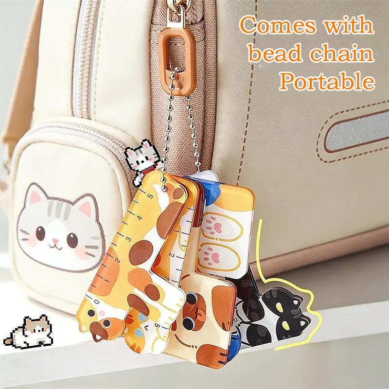 texture5Pcs Mini Palm Cartoon Ruler Set Straight Rulers Student Stationery Supplies for Kids Back To School Classroom