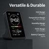 Multifunction Air Quality Monitor Measuring CO2 TVOC Temperature Humidity With Intelligent Alarm for Accurate Readings