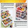Children's Toy Storage Box with Lid for Lego, 3-Tier Stackable Container Box, Puzzle, Block Set, Clear Organizer, Figure Toy Storage Box, Plastic Case