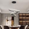 Nordic Modern Three Ring Chandelier for Dining or Bedroom