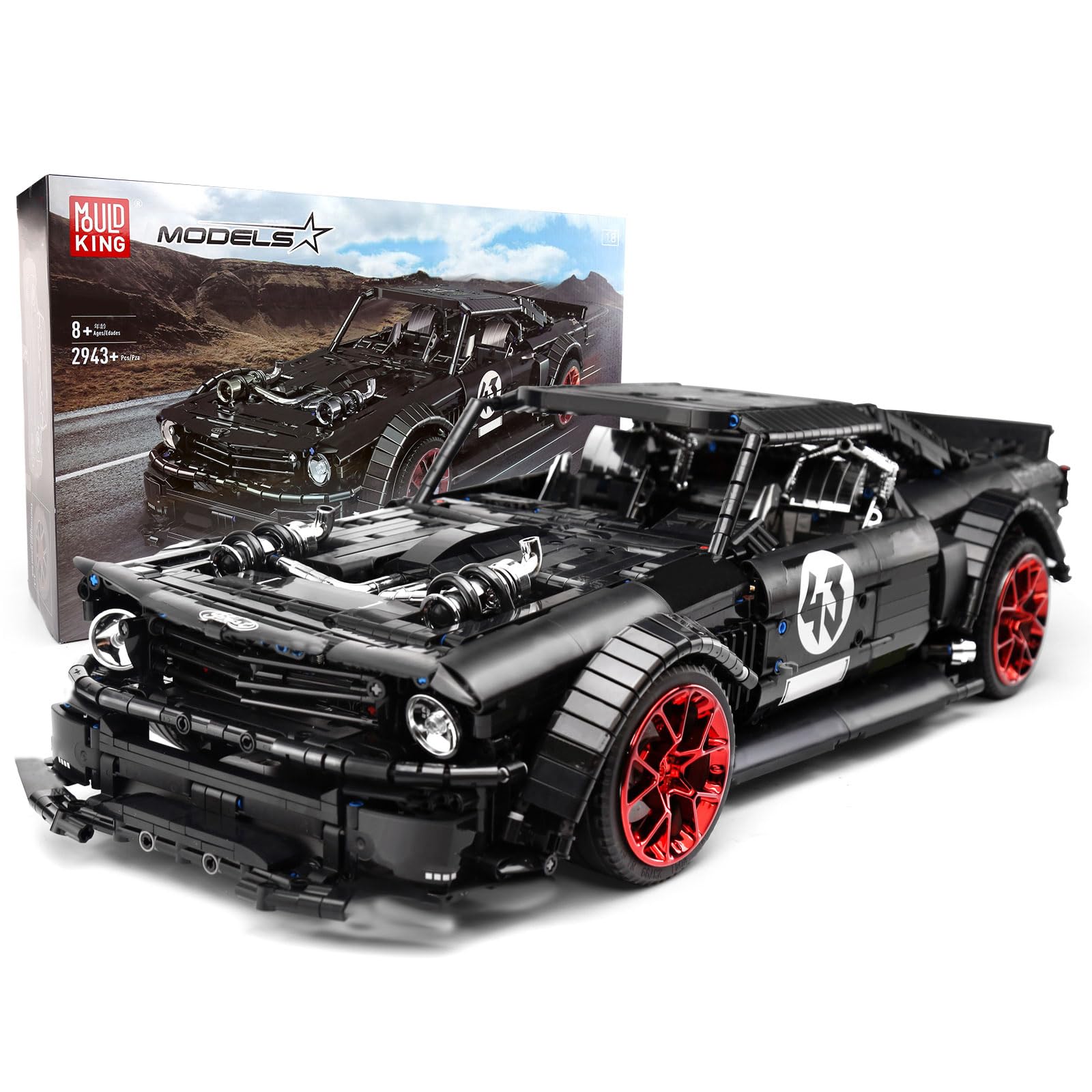 

Mould King 13108S Tech Sports Car Building Blocks, MOC Sports Car Model Clamp Block Toy, Pickup Kit 2943 Pieces for Adults and Kids (Static Version)